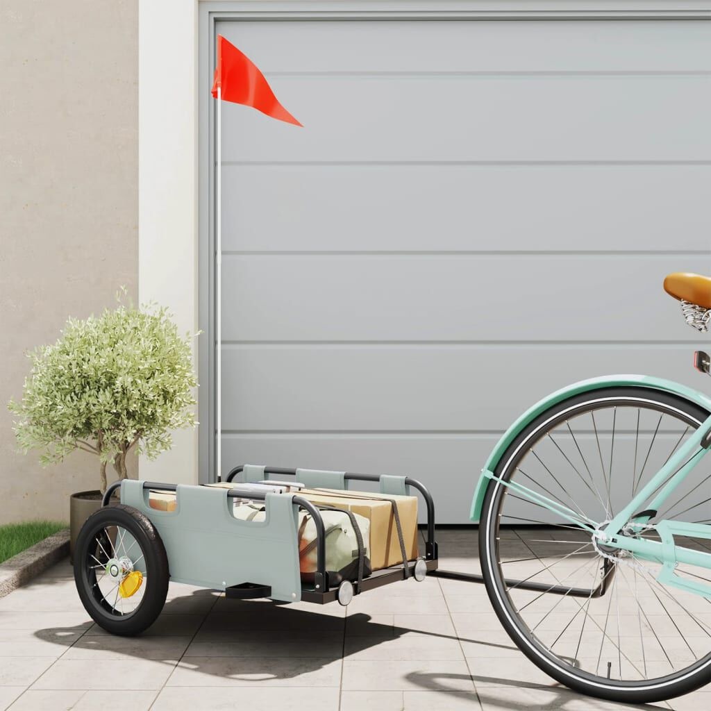 VidaXL Fietstrailer Oxford Stof & IJzer Grijs - 34% Korting!