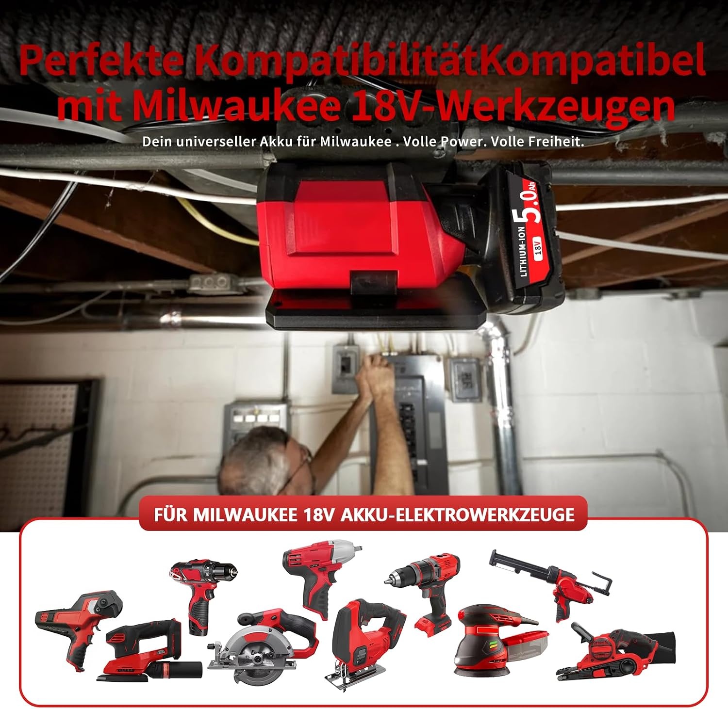 2x 18V 5.0Ah Accu + Oplader voor M18 | 53% Korting