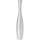 Zilverkleurige Bodemvaas 65cm - Handgemaakt Polyresin (60% Korting!)