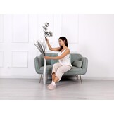 Zilverkleurige Bodemvaas 65cm - Handgemaakt Polyresin (60% Korting!)