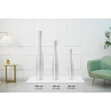 Zilverkleurige Bodemvaas 65cm - Handgemaakt Polyresin (60% Korting!)