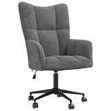 Donkergrijze Relaxstoel Fluweel - 34% Korting!