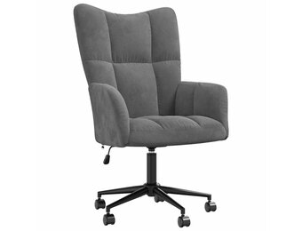 Donkergrijze Relaxstoel Fluweel - 34% Korting!
