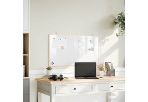 Magnetisch Whiteboard met Grenenhouten Frame - 100x55 cm - 64% Korting