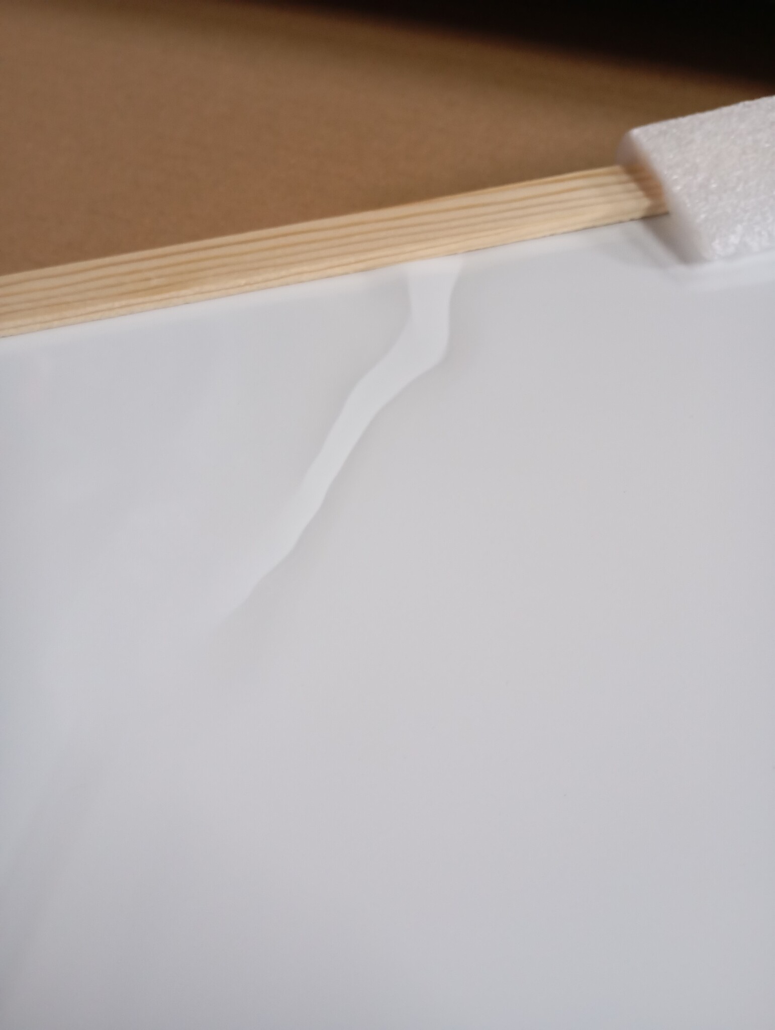 Magnetisch Whiteboard met Grenenhouten Frame - 100x55 cm - 64% Korting