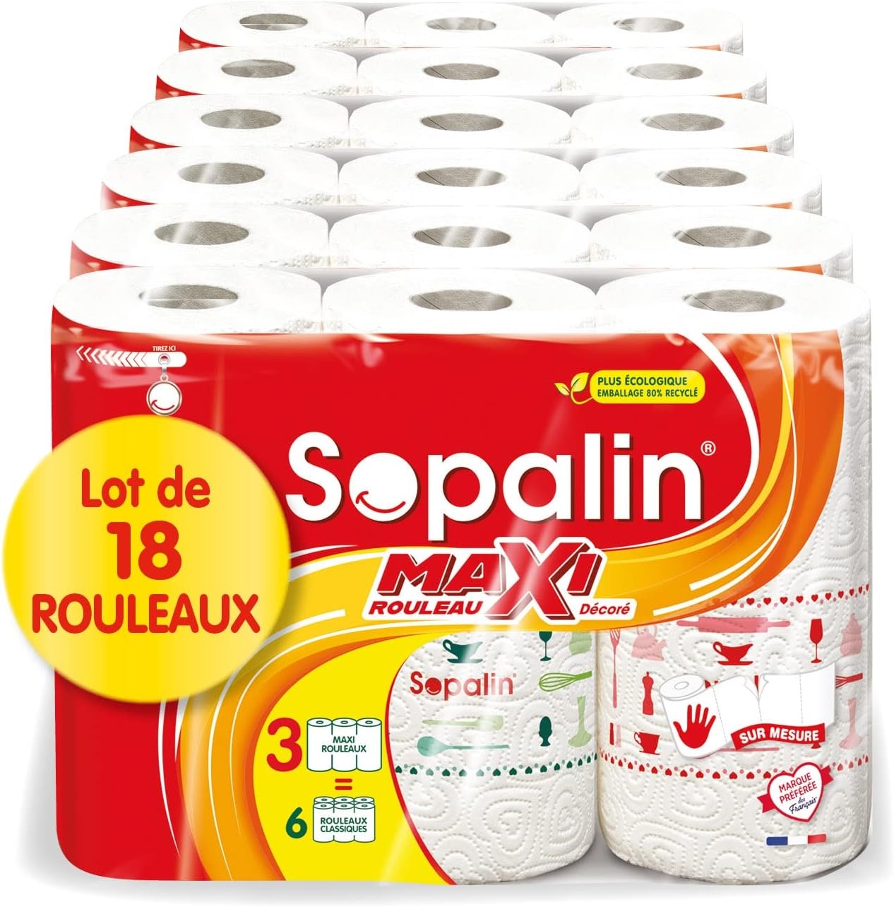 Decoratieve Keukenrol 18 Maxi Rollen (33% Korting)