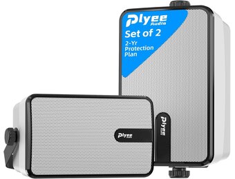 2x Buitenluidsprekers Wit 250W Bluetooth | Weerbestendig | 54% Korting