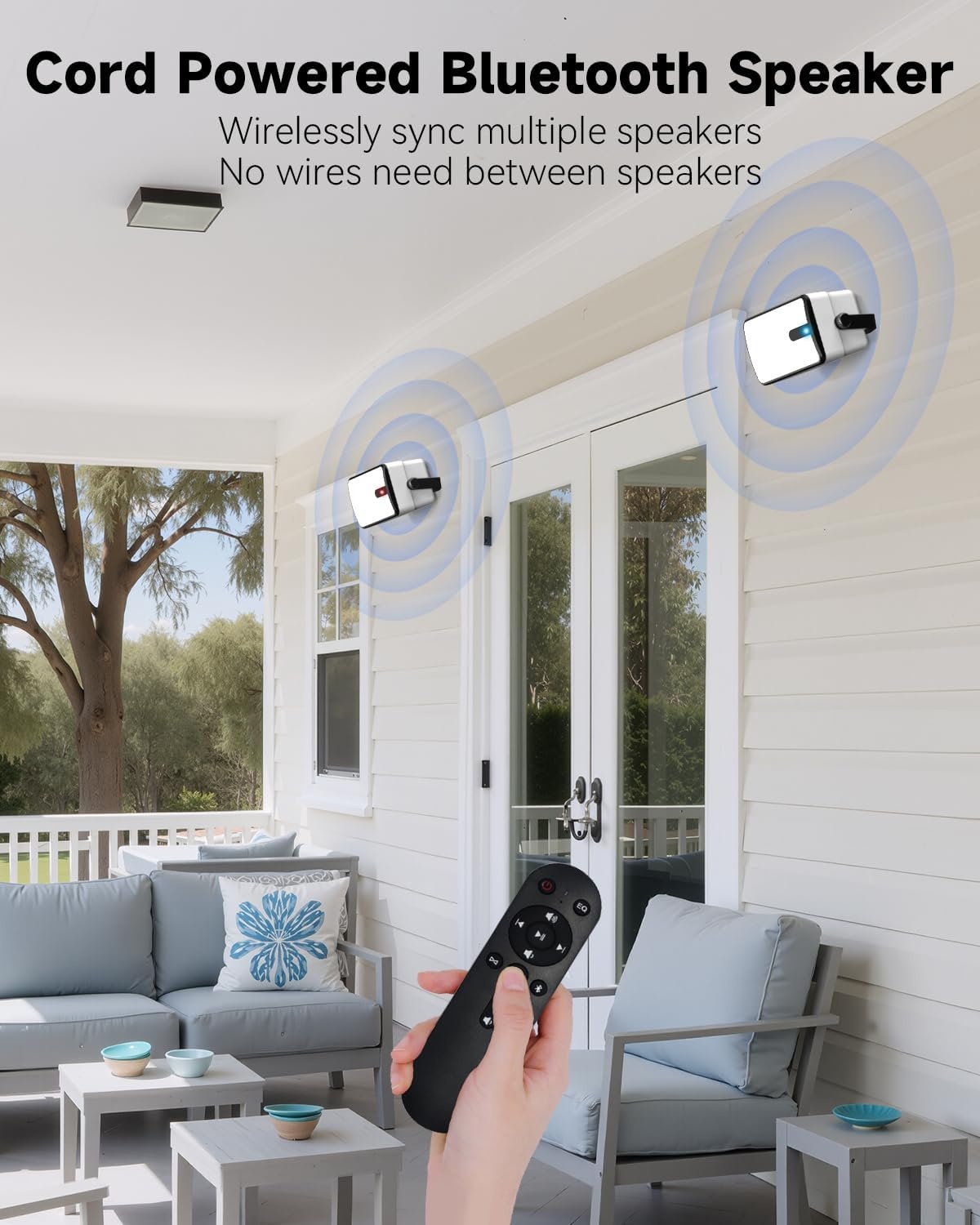 2x Buitenluidsprekers Wit 250W Bluetooth | Weerbestendig | 54% Korting