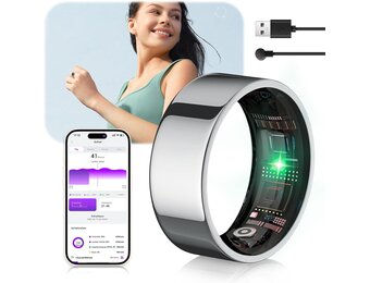 Smart Ring voor dames | Waterdicht | Goud | 53% Korting