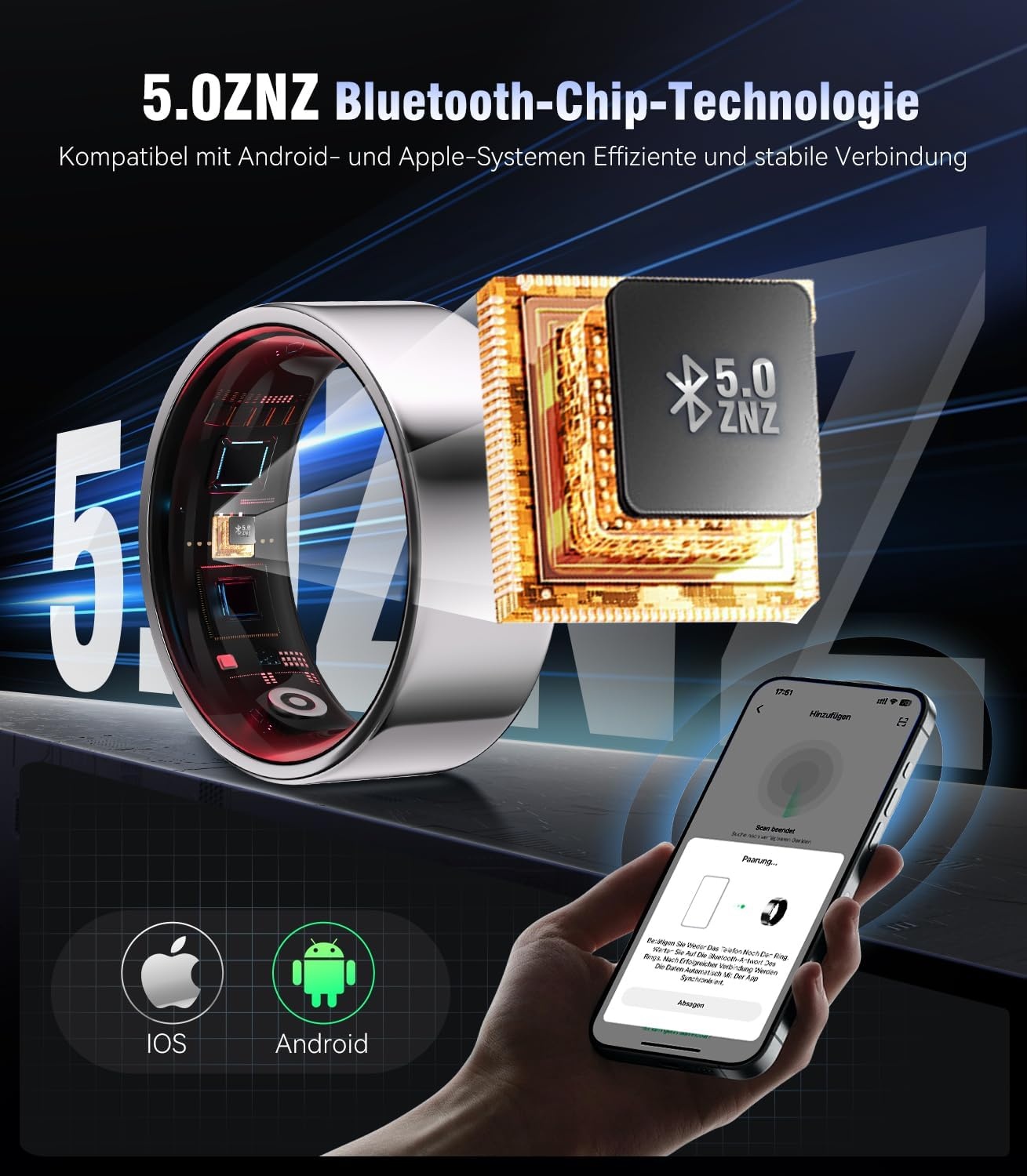 Smart Ring voor dames - Goud - 71% Korting