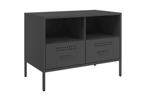 Industrieel TV-meubel Staal Zwart - 68x39x50,5 cm - 46% Korting