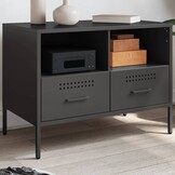 Industrieel TV-meubel Staal Zwart - 68x39x50,5 cm - 34% Korting