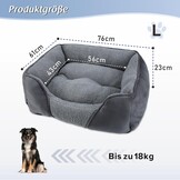 Orthopedische Hondenmand Wasbaar Grijs 76x61x23 cm - 33% Korting
