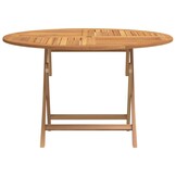 Inklapbare Teakhouten Tuintafel Ø 110x75 cm | 54% Korting