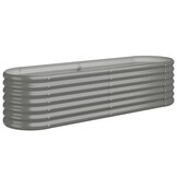 Plantenbak Gep. Staal Grijs 152x40x36cm - 33% Korting!