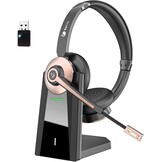 Draadloze Bluetooth Headset met Microfoon - Rosegoud - 33% Korting