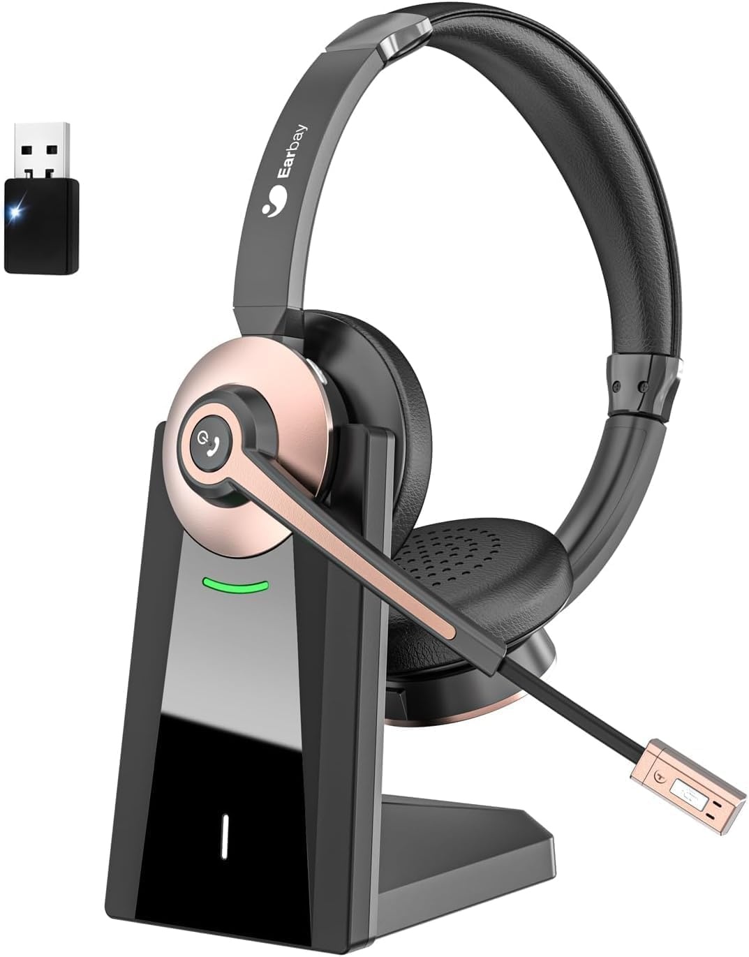 Draadloze Bluetooth Headset met Microfoon - Rosegoud - 33% Korting