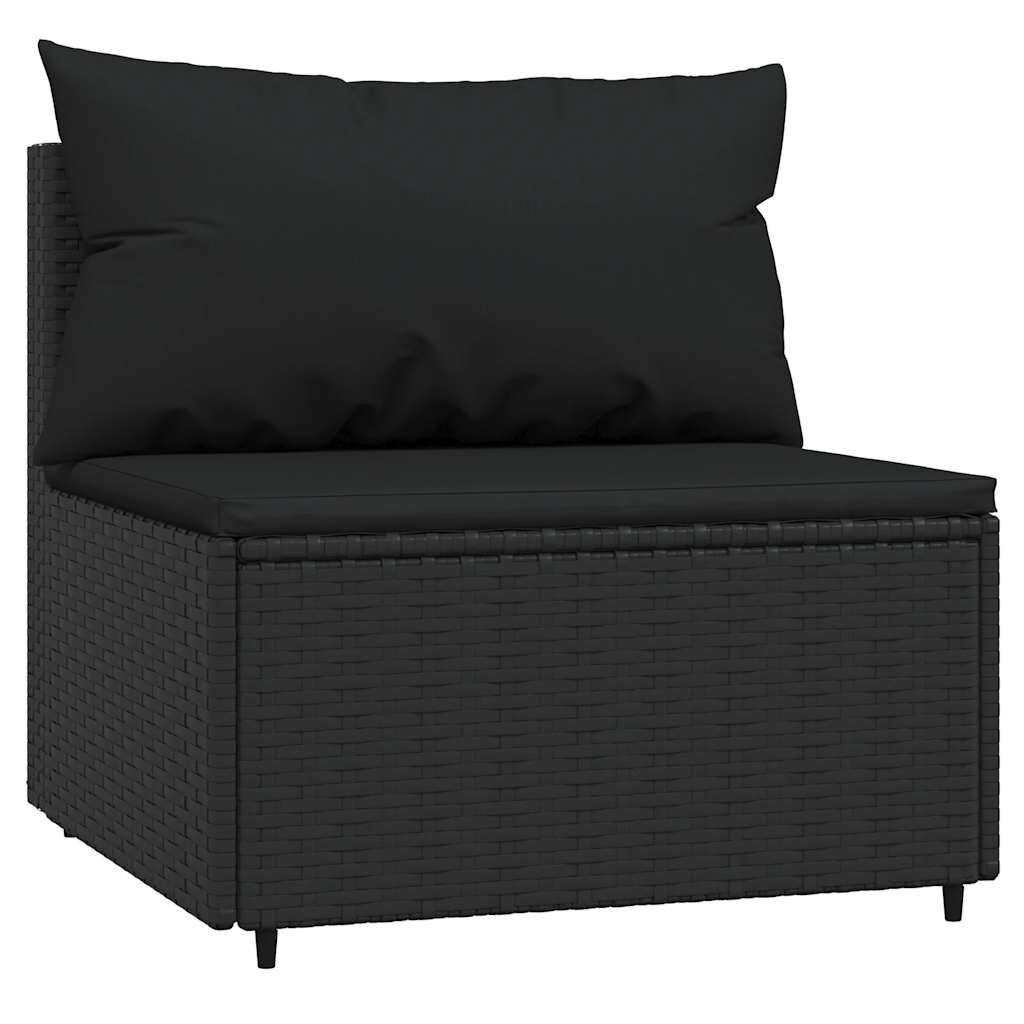 2x Polywood Middenbank met Kussens - Zwart - 35% Korting