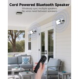Weerbestendige Buitenluidsprekers Wit - 2x 250W Piekvermogen | Bluetooth & Multi-Speaker