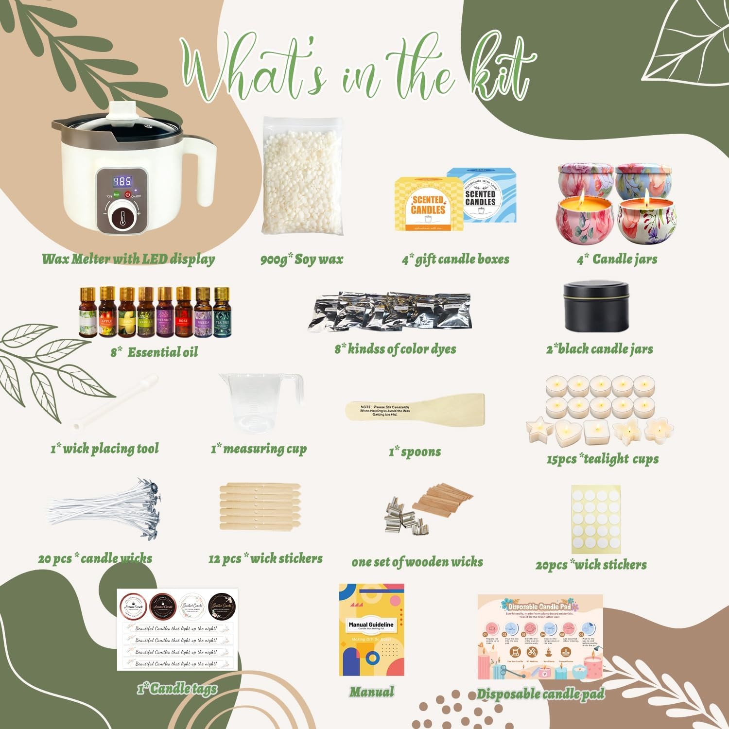 Kaarsen Maakset DIY Starterset | 34% Korting | Wit