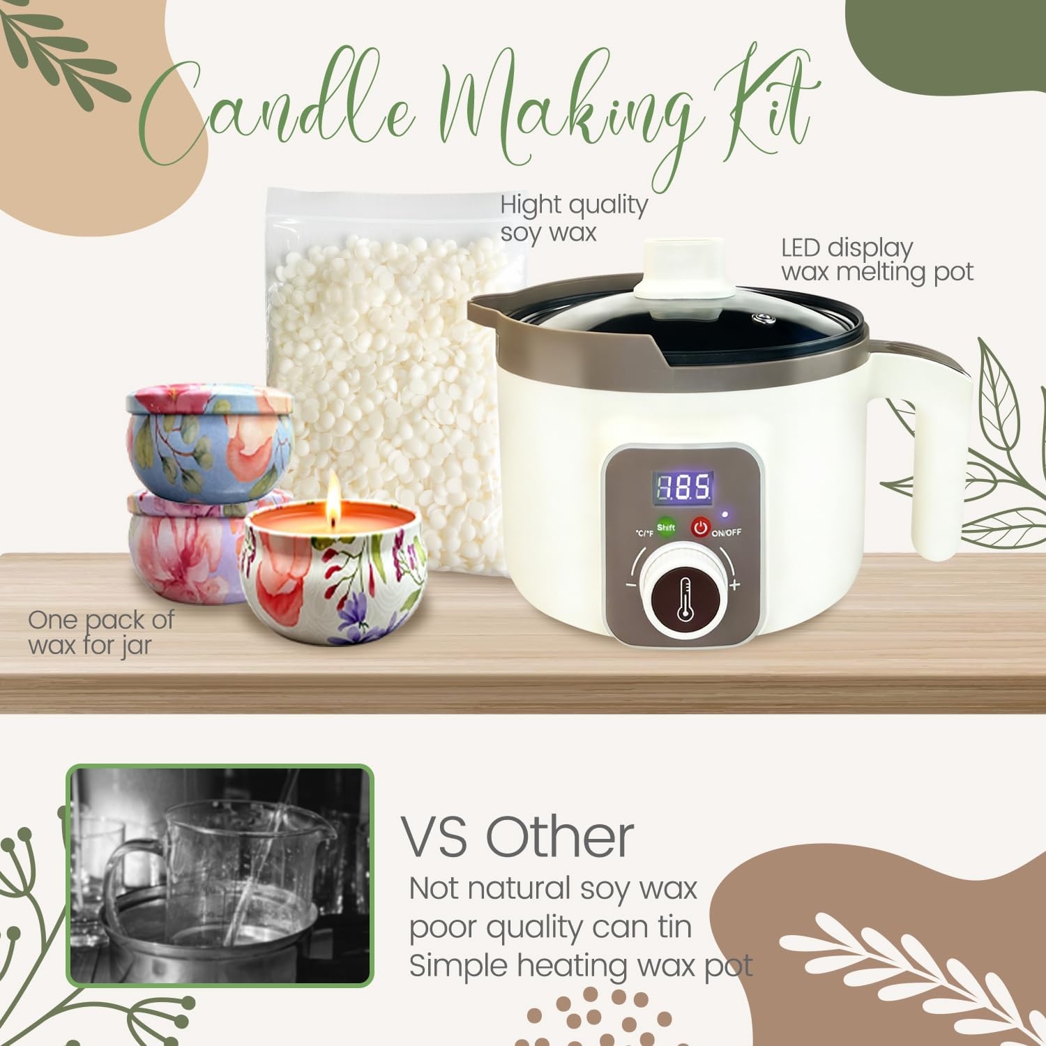 Kaarsen Maakset DIY Starterset | 34% Korting | Wit
