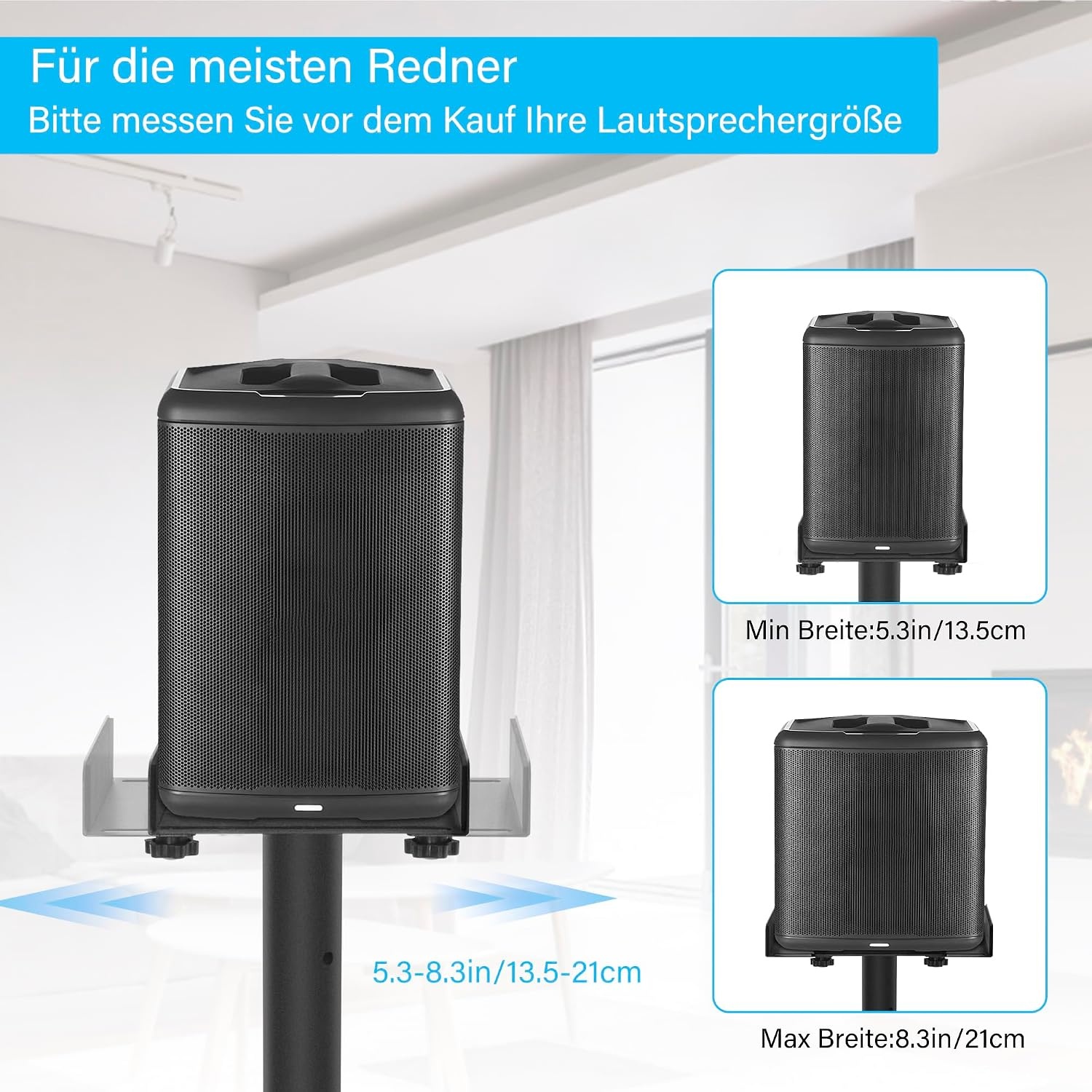 Verstelbare Luidsprekerstandaards (2x) Zwart - 78-104cm - Max. 5kg