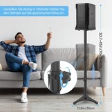 Verstelbare Luidsprekerstandaards (2x) Zwart - 78-104cm - Max. 5kg