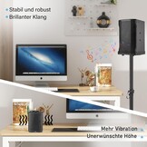 Verstelbare Luidsprekerstandaards (2x) Zwart - 78-104cm - Max. 5kg