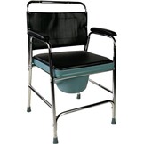 Comfortabele Toiletstoel met Deksel - Zwart/Zilver - 34% Korting!