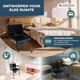 Comfortabele Toiletstoel met Deksel - Zwart/Zilver - 34% Korting!