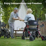 Rollator & Transportrolstoel 2-in-1 - Obsidian Zwart - 35% Korting