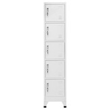 Lockerkast Staal Lichtgrijs - 38x40x180 cm - 5 Vakken - 54% Korting