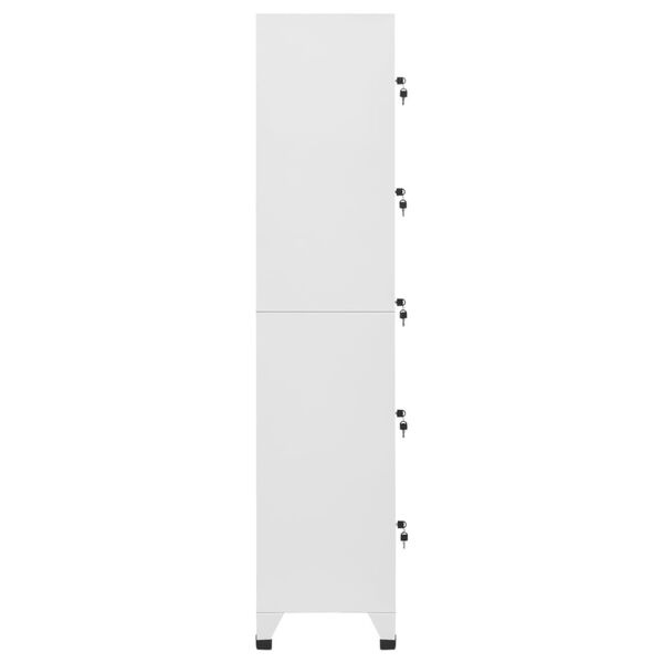 Lockerkast Staal Lichtgrijs - 38x40x180 cm - 5 Vakken - 54% Korting
