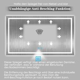 Dimbare LED Badkamerspiegel 100x60 cm - Anti-condens - 34% Korting