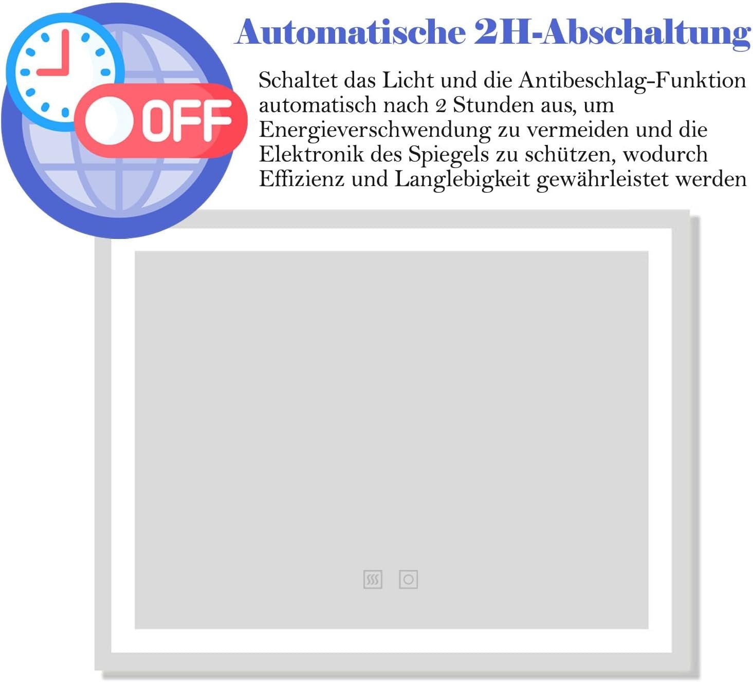Dimbare LED Badkamerspiegel 100x60 cm - Anti-condens - 34% Korting