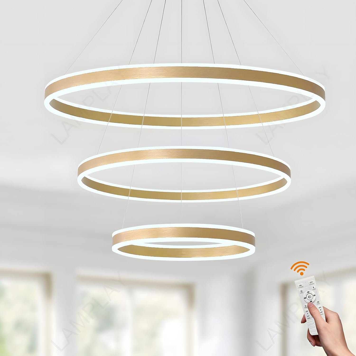 Ronde LED Hanglamp Kroonluchter Goud - 61% Korting