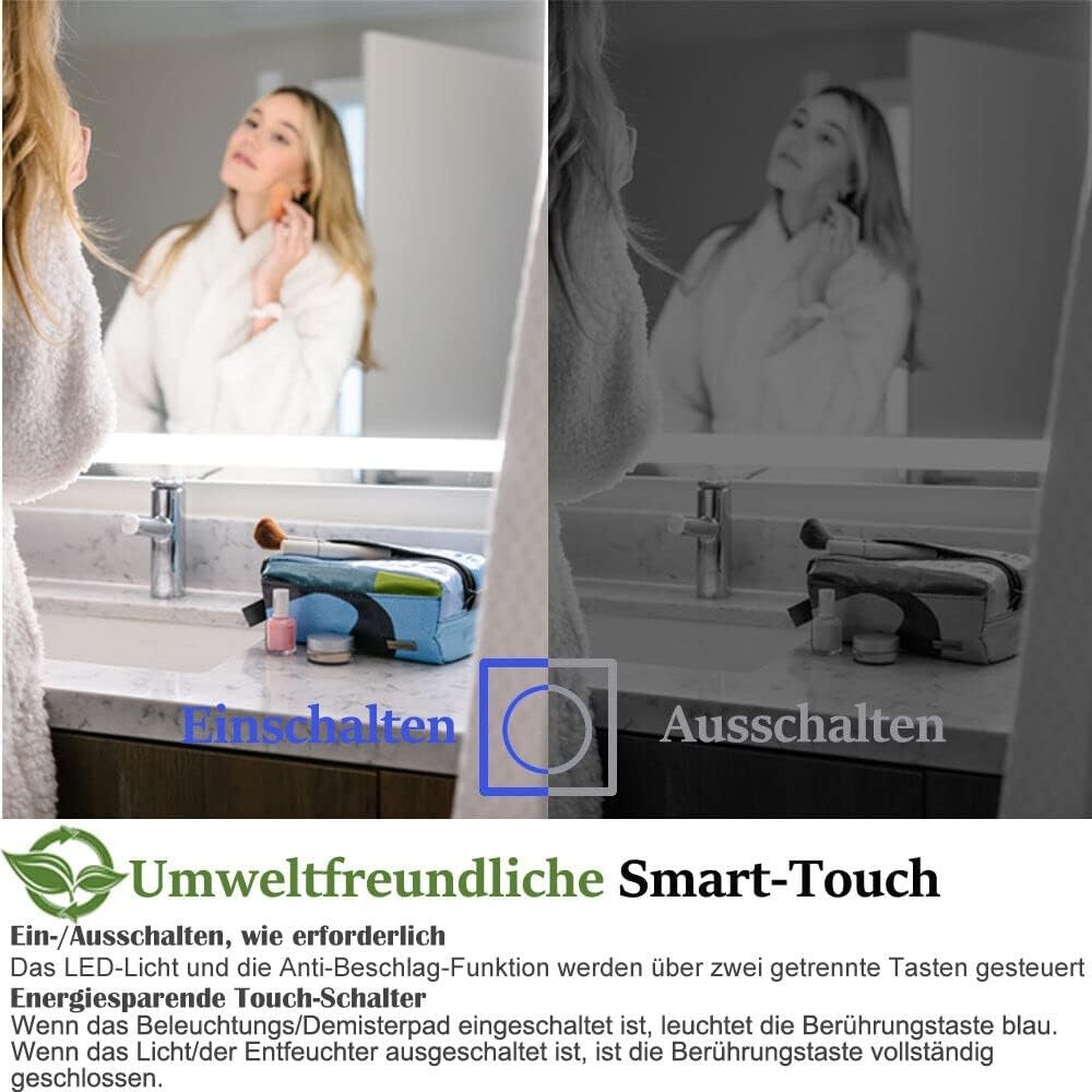 Dimbare LED Badkamerspiegel 100x60 cm - Anti-condens - 34% Korting