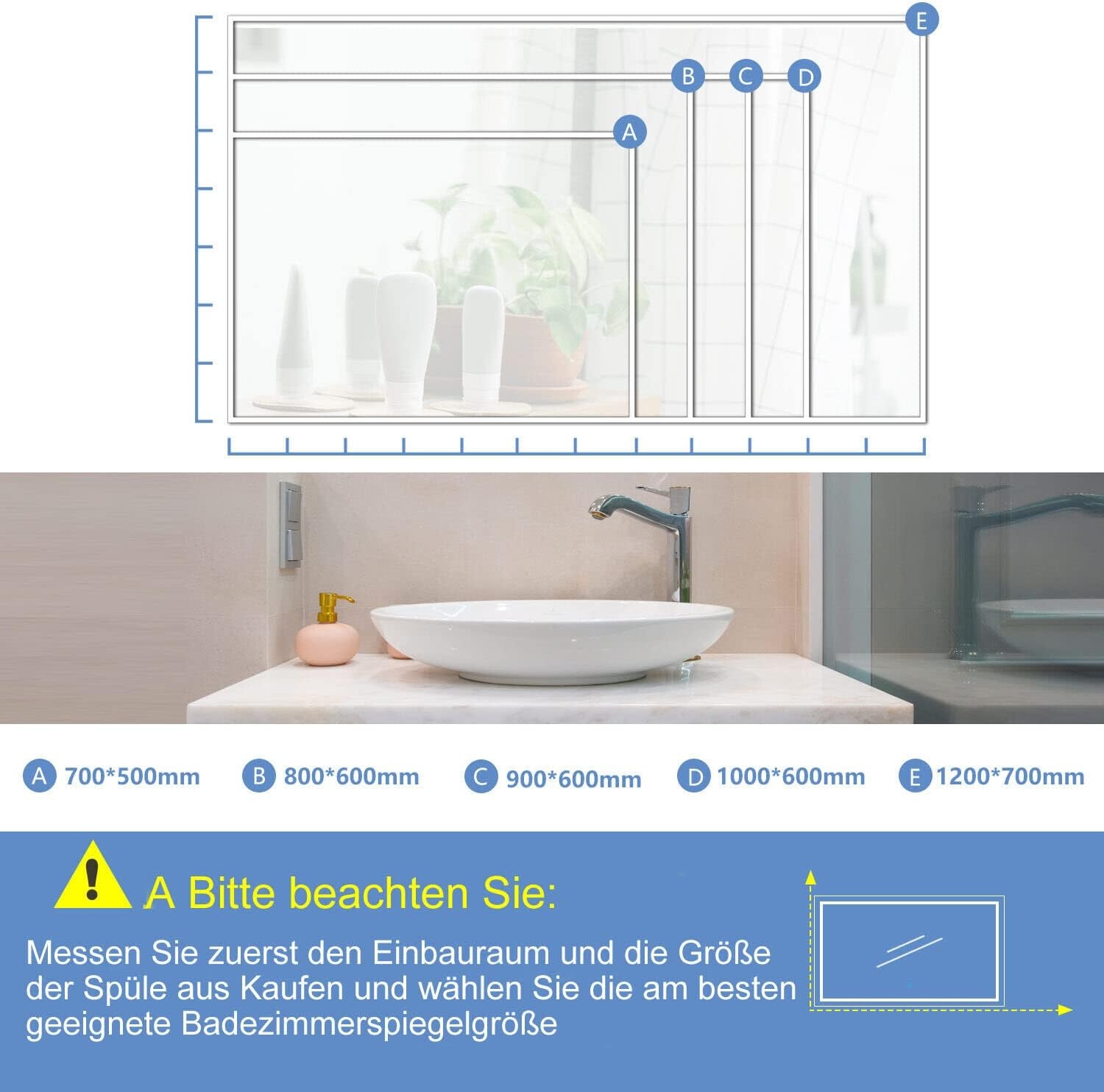 Dimbare LED Badkamerspiegel 100x60 cm - Anti-condens - 34% Korting