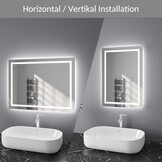 Dimbare LED Badkamerspiegel 100x60 cm - Anti-condens - 34% Korting