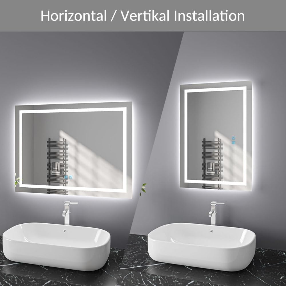 Dimbare LED Badkamerspiegel 100x60 cm - Anti-condens - 34% Korting