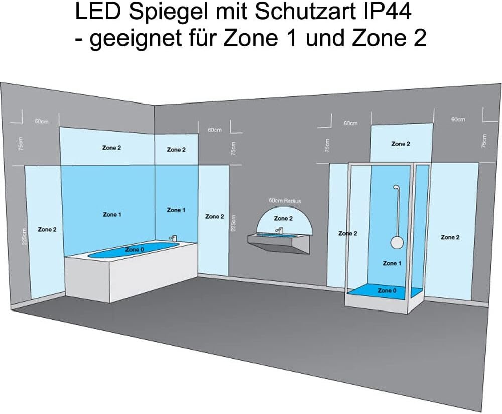 Dimbare LED Badkamerspiegel 100x60 cm - Anti-condens - 34% Korting