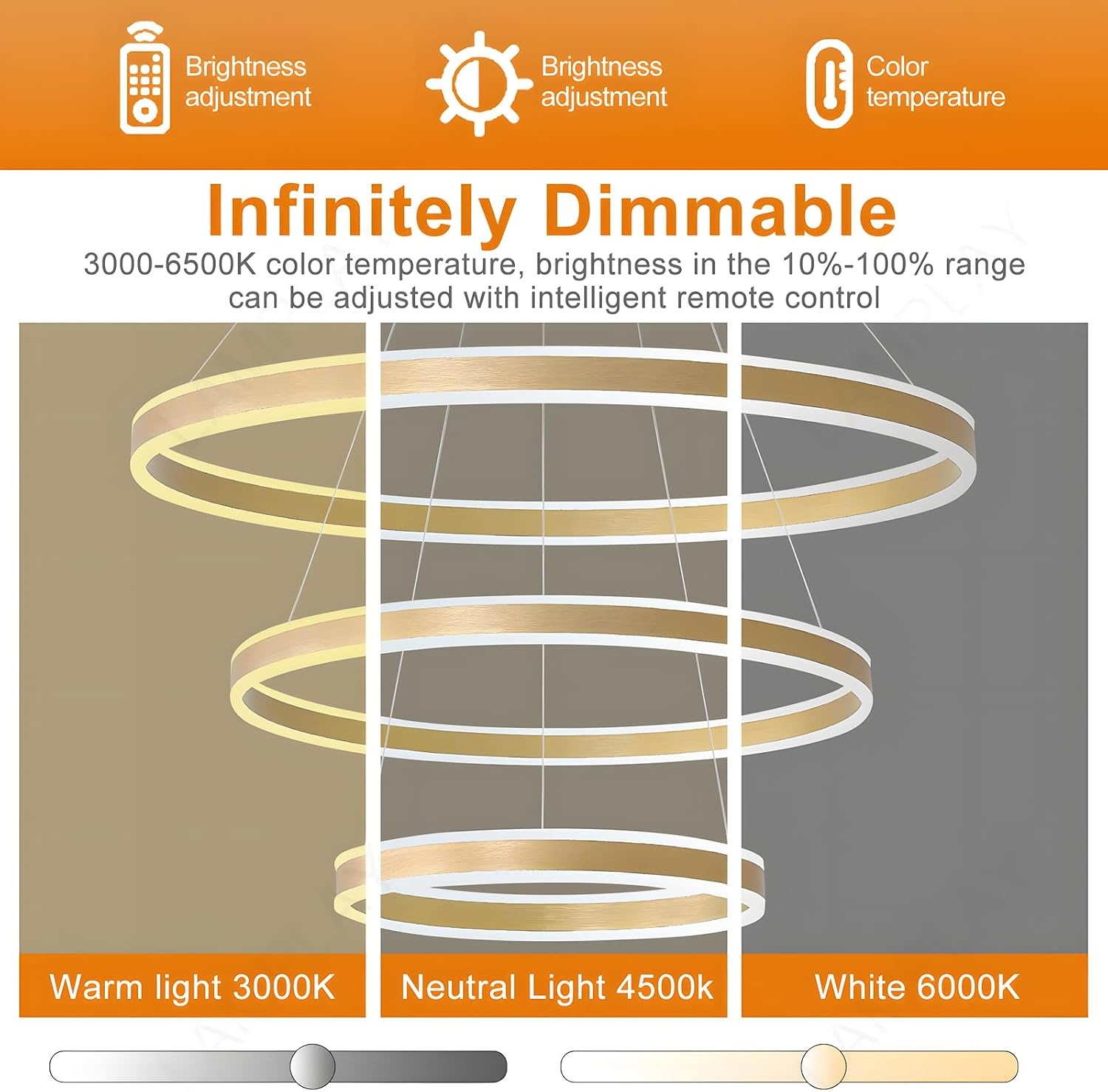 Ronde LED Hanglamp Kroonluchter Goud - 61% Korting