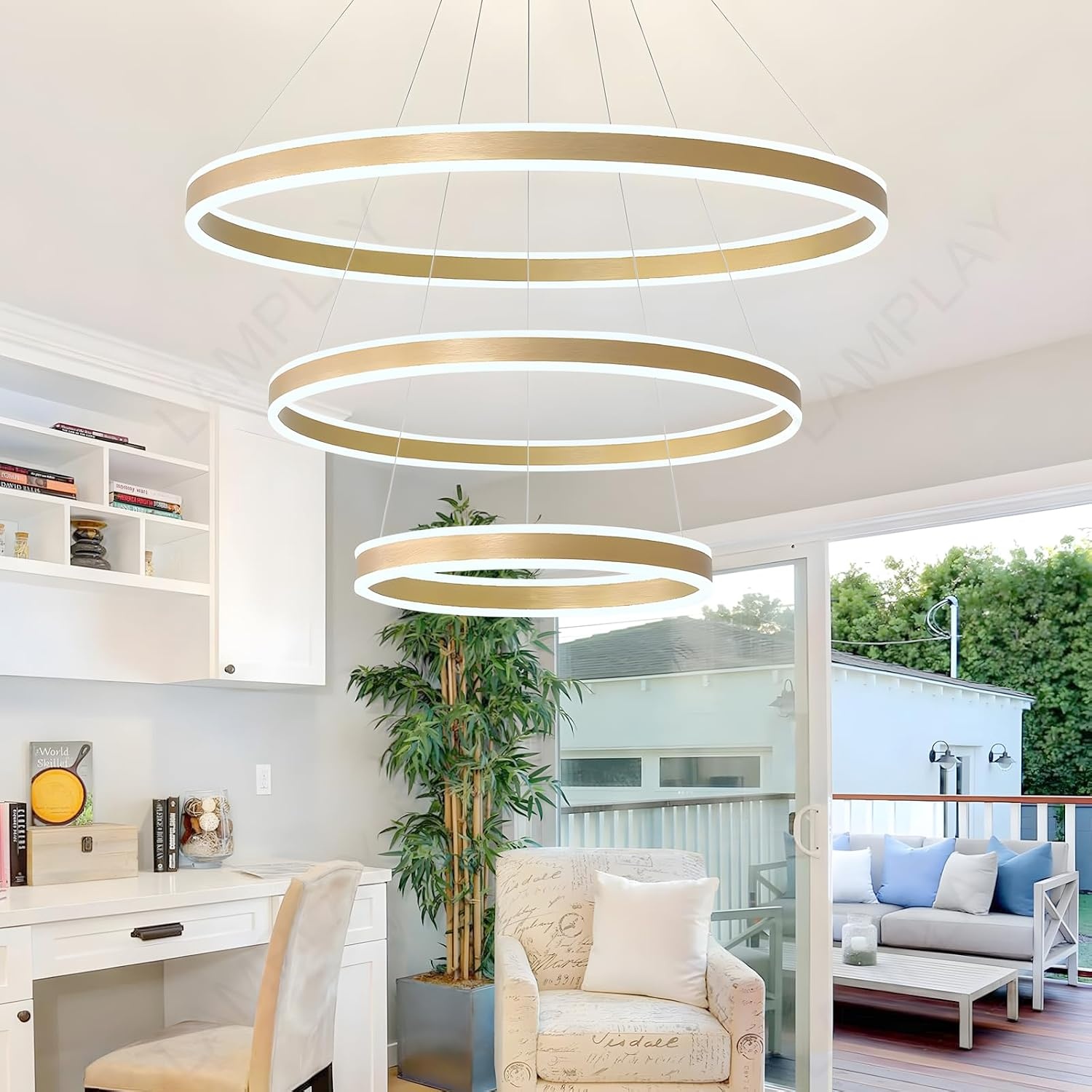 Ronde LED Hanglamp Kroonluchter Goud - 61% Korting