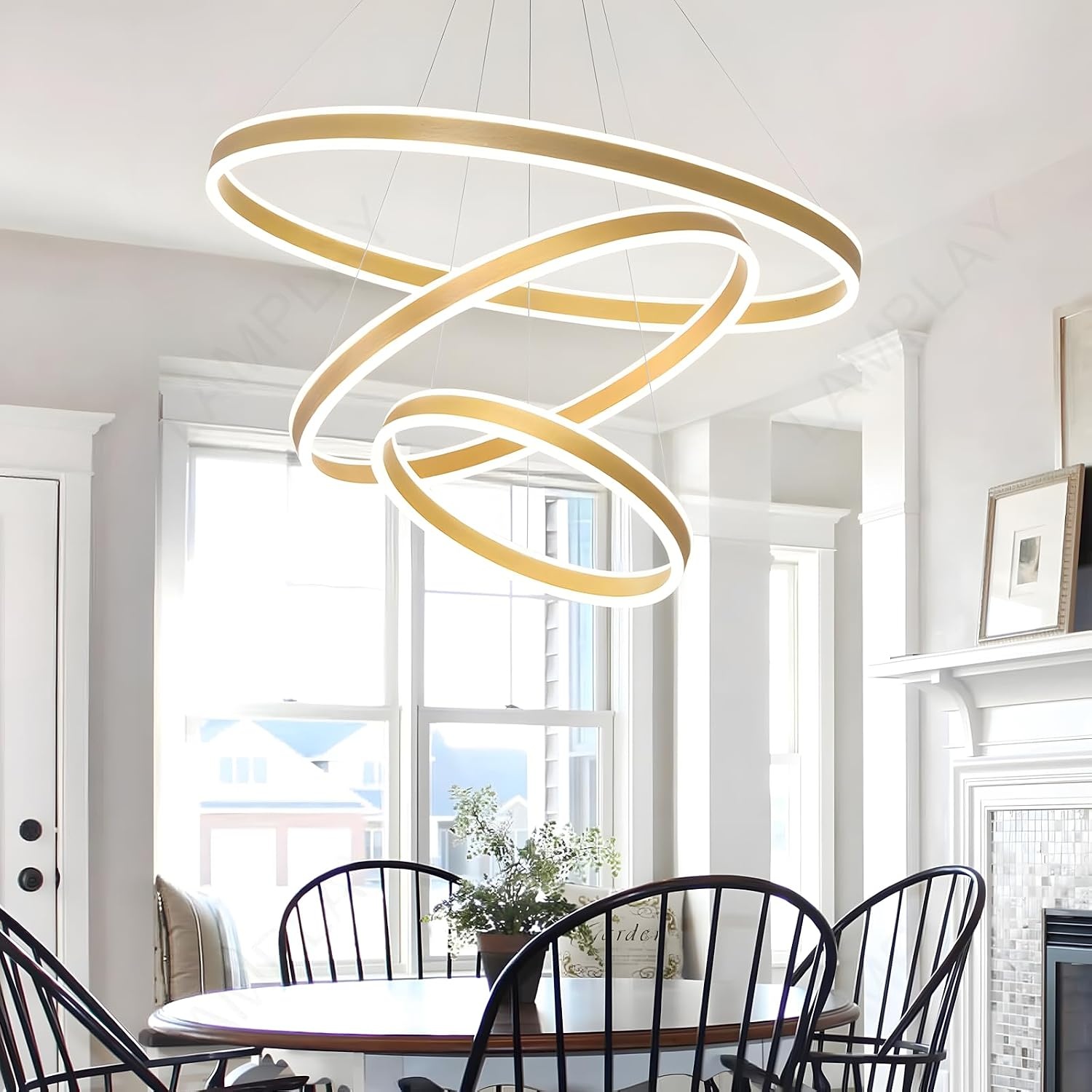 Ronde LED Hanglamp Kroonluchter Goud - 61% Korting