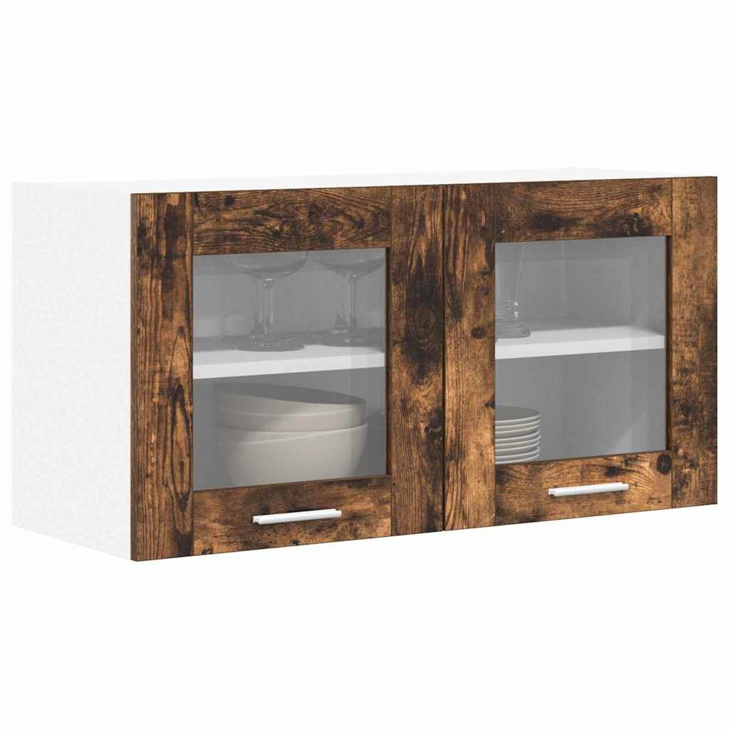 Hangkast Riga Gerookte Eik & Wit 80cm | 73% Korting