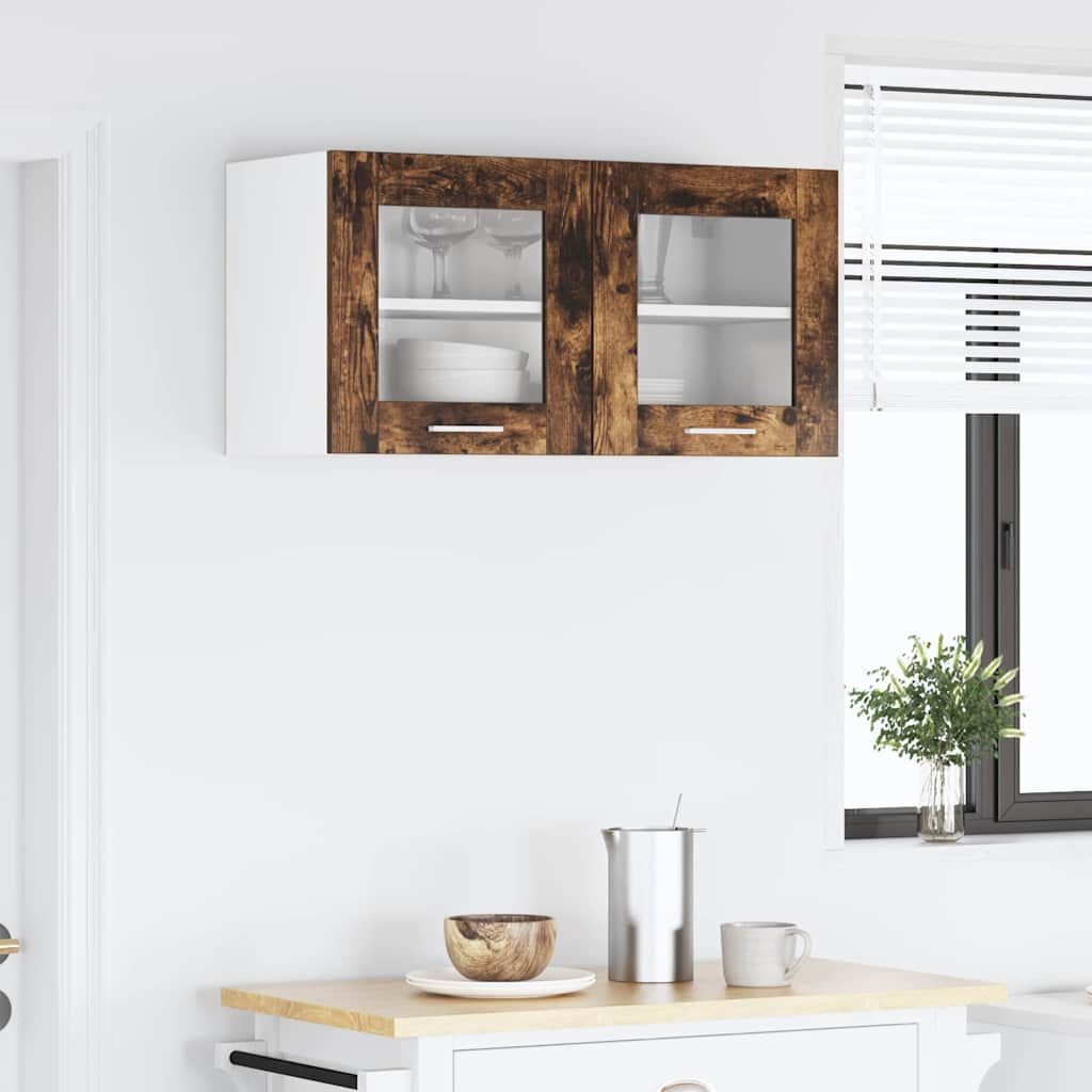 Hangkast Riga Gerookte Eik & Wit 80cm | 73% Korting