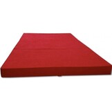 Opvouwbaar Logeermatras 80x200x10cm Rood - 3-delig met Draagtas