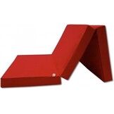Opvouwbaar Logeermatras 80x200x10cm Rood - 3-delig met Draagtas