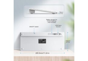 Draadloos Toetsenbord Wit QWERTY Compact Fluisterstil 41% Korting