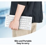 Draadloos Toetsenbord Wit QWERTY Compact & Fluisterstil (54% Korting)